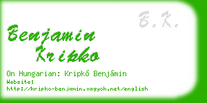 benjamin kripko business card