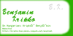 benjamin kripko business card